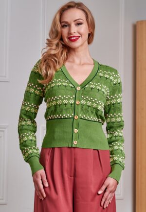 Kitty Bloom vest in groen