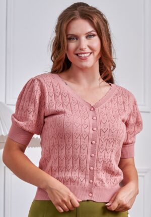 Sweet Hearts vest in roze