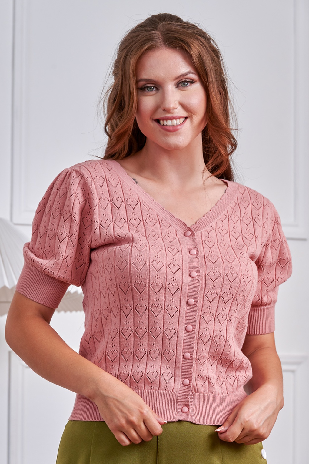 Sweet Hearts vest in roze