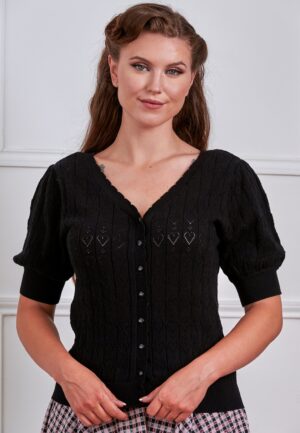 Sweet Hearts vest in zwart