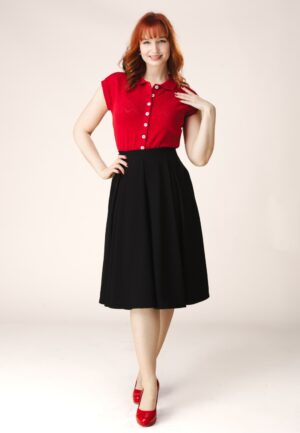 Topvintage exclusive ~ Lola swing rok in zwart
