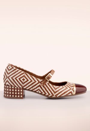 Julie Mary Jane pumps in kastanje