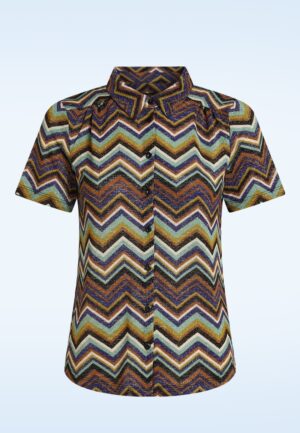 Maisie Shio blouse in strong blauw