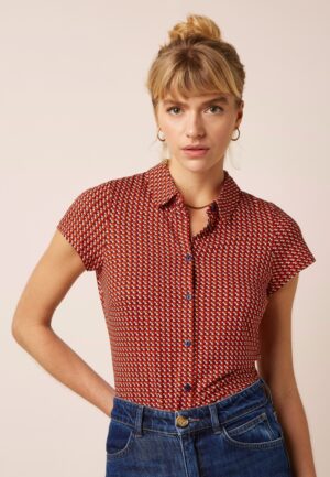 Bora Bora blouse in chili rood