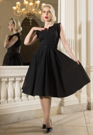 Topvintage exclusive ~ The Gianna swing jurk in zwart