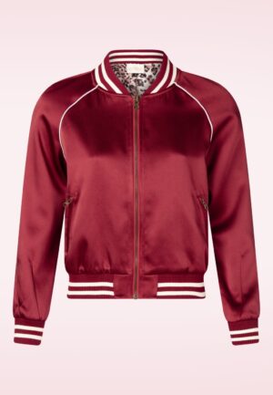 Topvintage exclusive ~ Gigi bomber jack in bordeauxrood