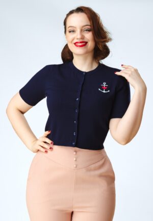 Topvintage exclusive ~ Annora vest in marineblauw