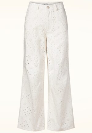 The Meadow Muse Cotton Broderie jeans in wit