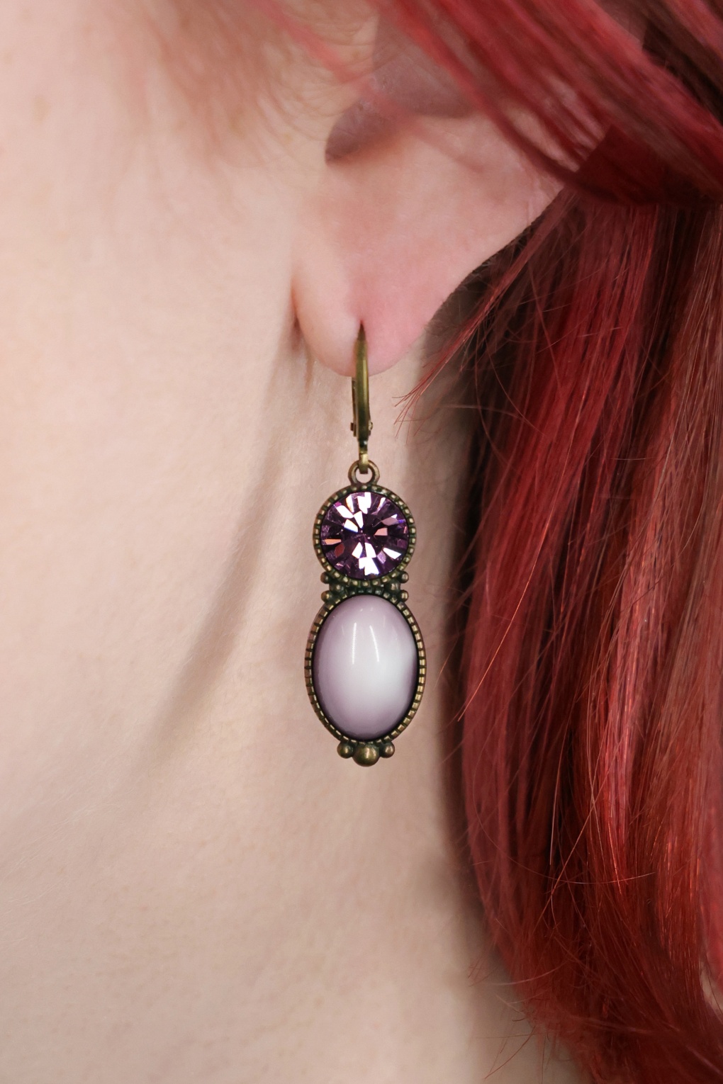 Tosca oorbellen in gemêleerd mauve