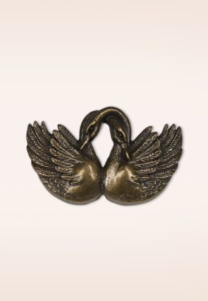 Swan vest clip in brons