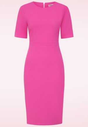 Topvintage exclusive ~ Fiona pencil jurk in roze