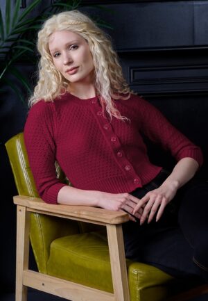 Fara katoenen vest in wijnrood