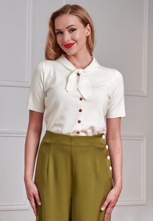 Katy Summer Knot vest in crème