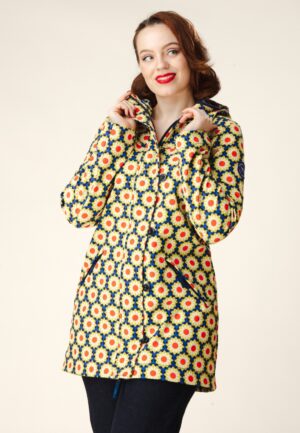 Wild Weather Soft Shell jack in drive me daisy blauw