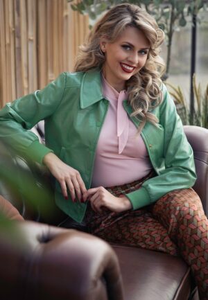 Isa Shine jacket in neptune groen