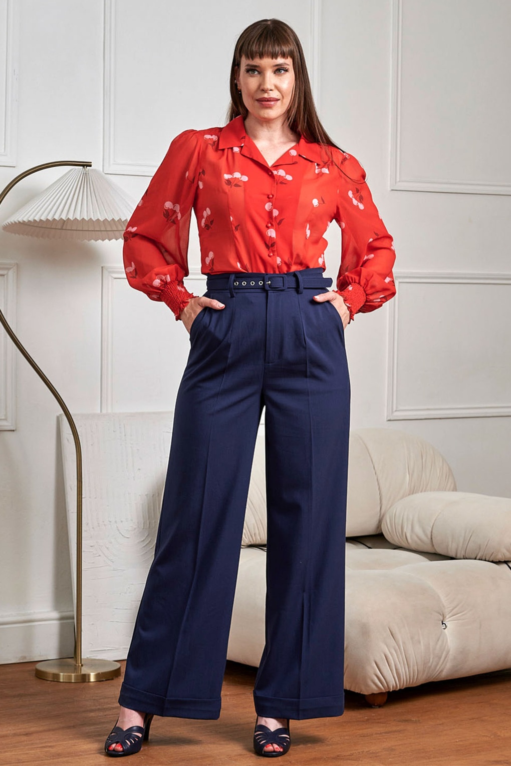 Joanna pantalon in marineblauw