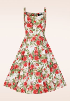Rosewood Romance swing jurk in wit
