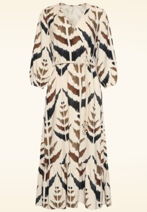 Serengeti Chic midaxi jurk in zand