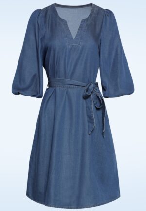 Denim Daydream A-lijn jurk in blauw