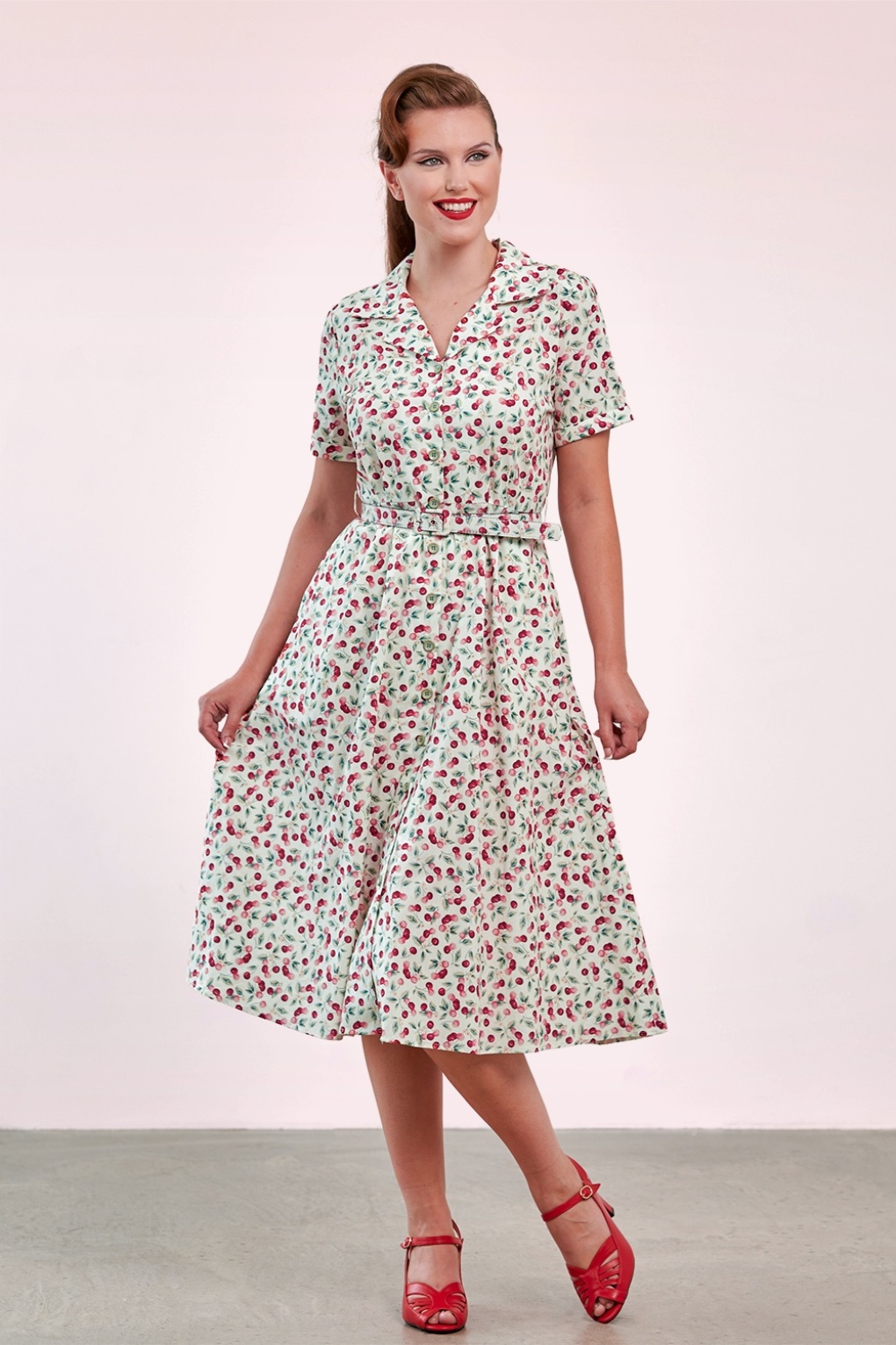 Kate Cherry katoenen swing jurk in crème