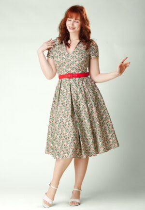 Topvintage exclusive ~ Leona Bloom katoenen swing jurk in multi