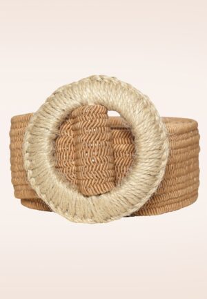 Raffia Belt in donker woestijn