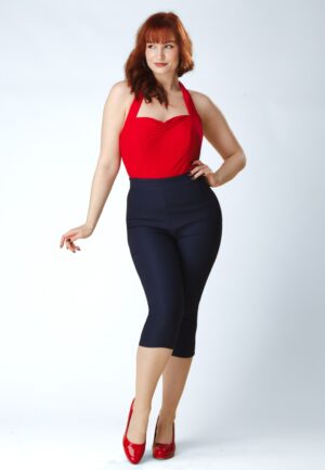 Topvintage exclusive ~ Paola capri broek in marineblauw