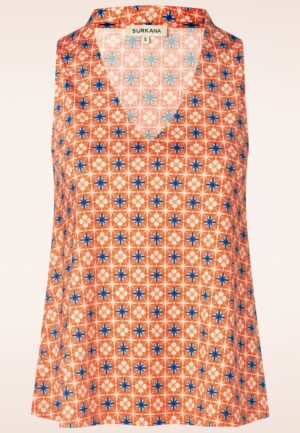 Naranja V-neck top in oranje