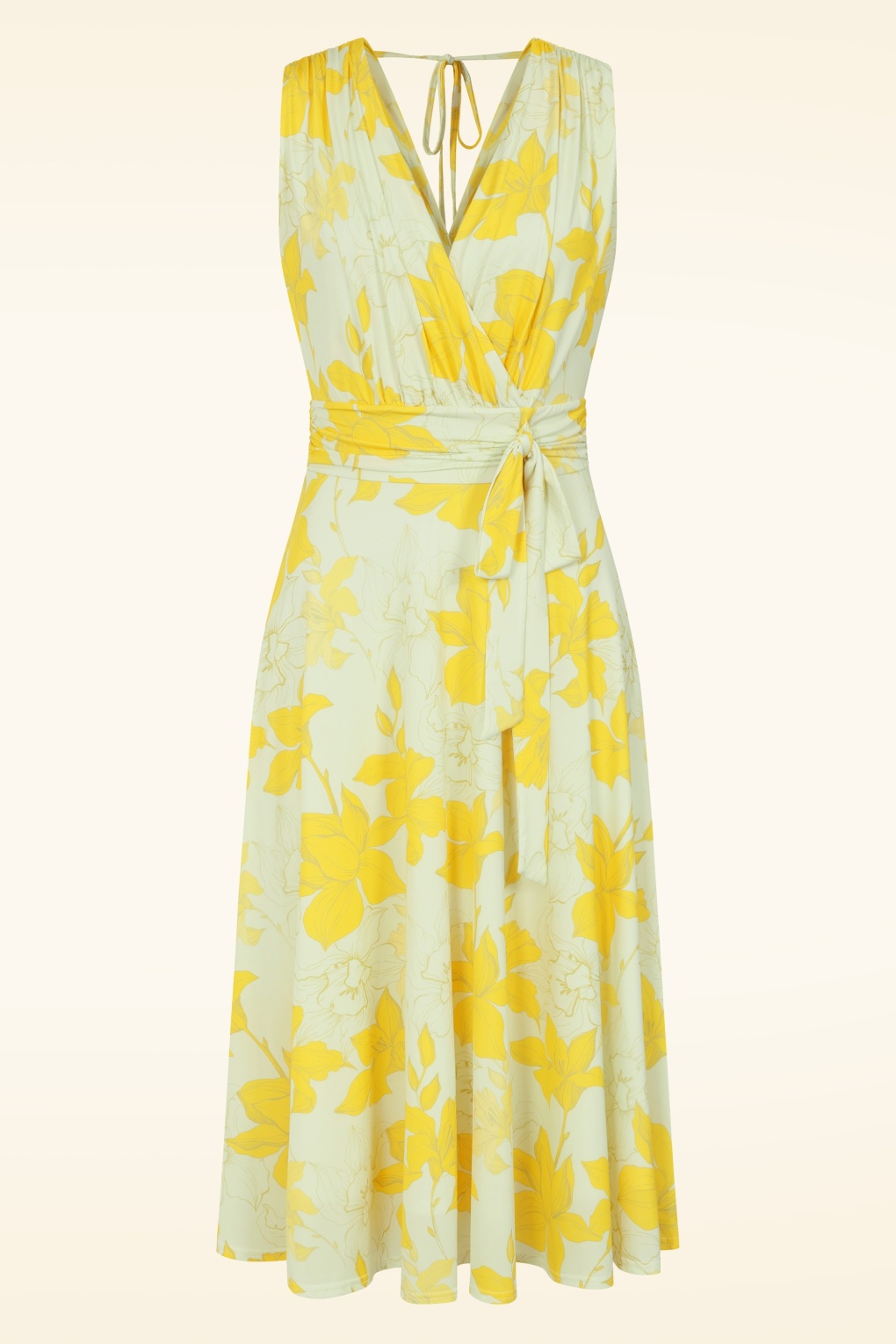 Topvintage exclusive ~ Jane Lily swing jurk in geel