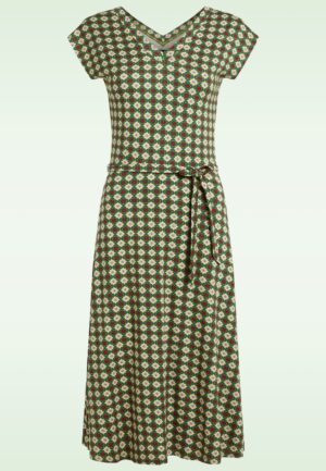 Jade Double V- jurk in ponderosa groen