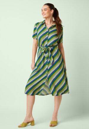 Olive Cliff midi jurk in mazarine blauw