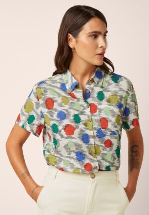 Evelina Walton blouse in ice cream