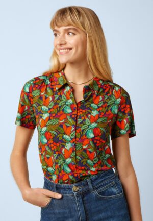 Maisie Puerto blouse in strong blauw