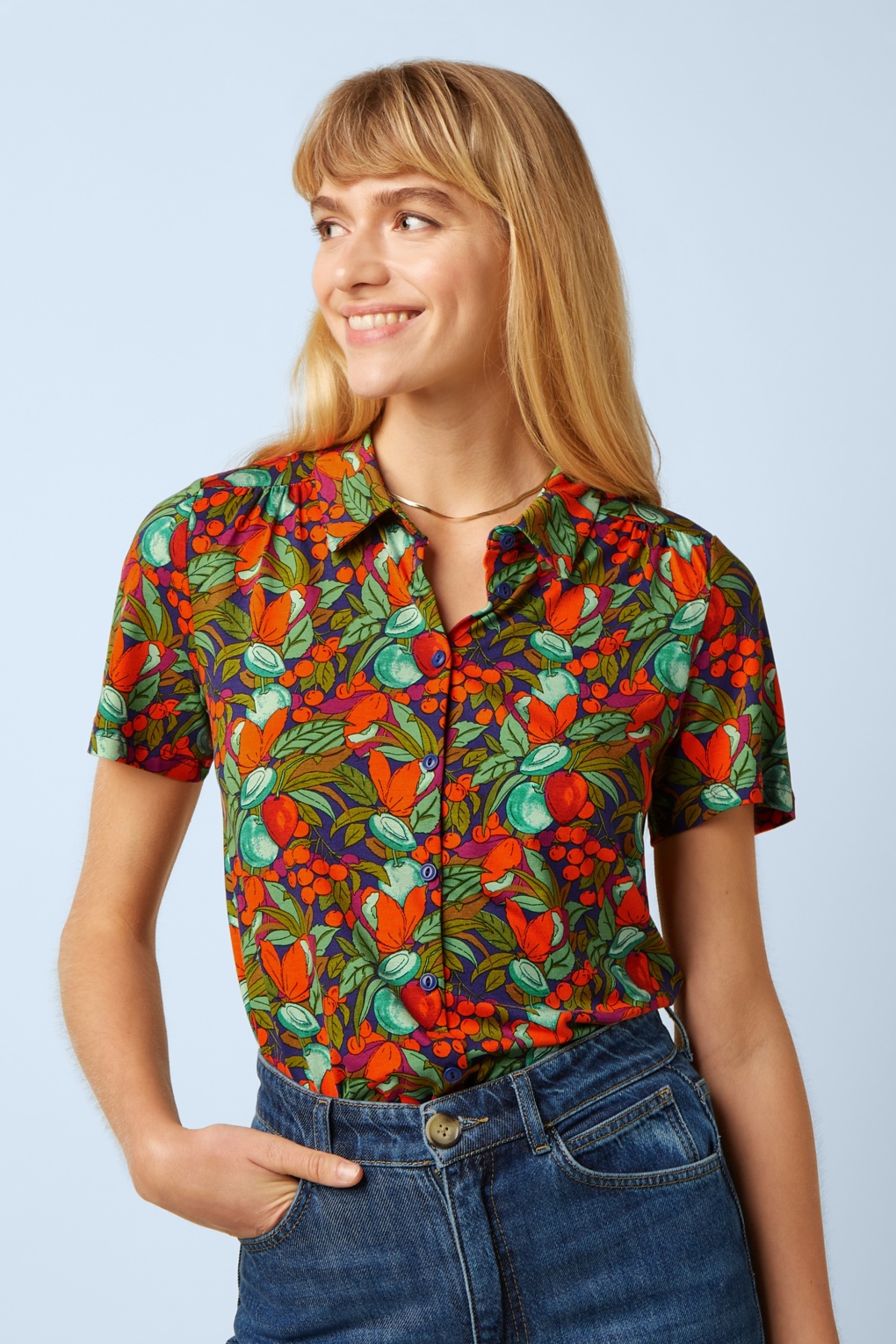 Maisie Puerto blouse in strong blauw