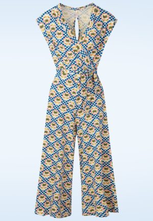 Hello Fritjes culotte jumpsuit in Citrons of Cannes
