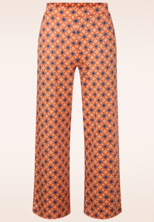 Naranja broek met rechte pijpen in oranje