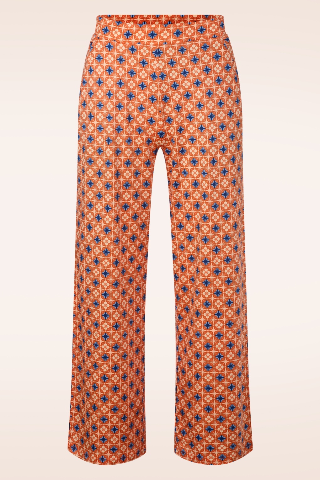 Naranja broek met rechte pijpen in oranje