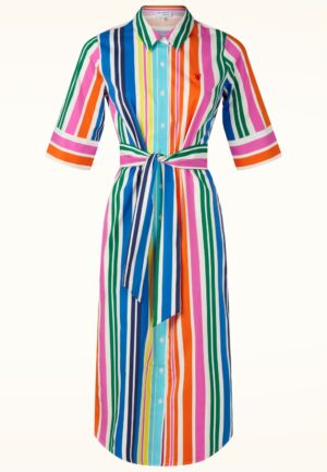 Colour Parade katoenen maxi jurk in multi