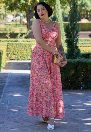 Shayna Jovial Floral maxi jurk in multi