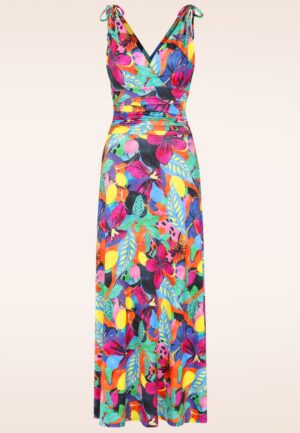 Topvintage exclusive ~ Grecian Tropical maxi jurk in multi