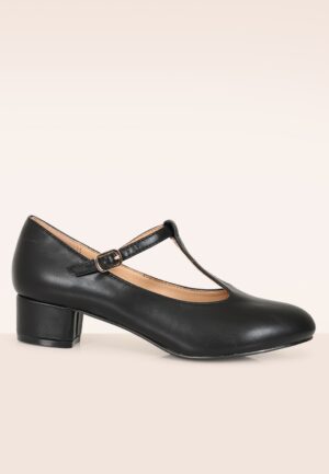 Mary Jane T-Strap pumps in zwart