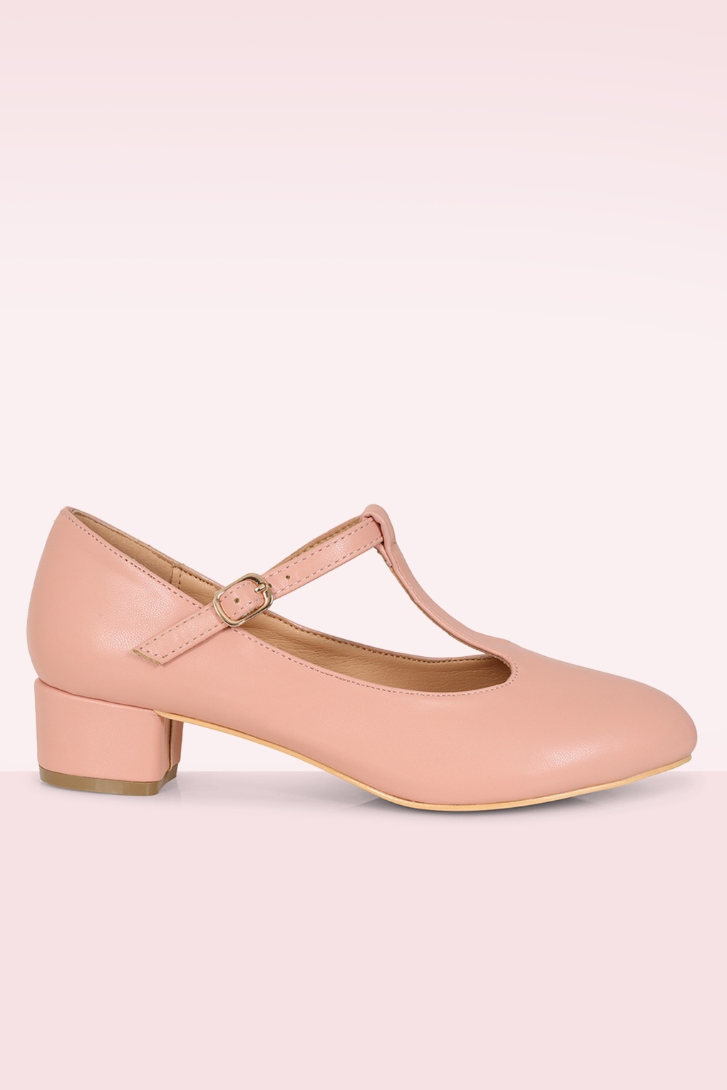 Mary Jane T-Strap pumps in roze