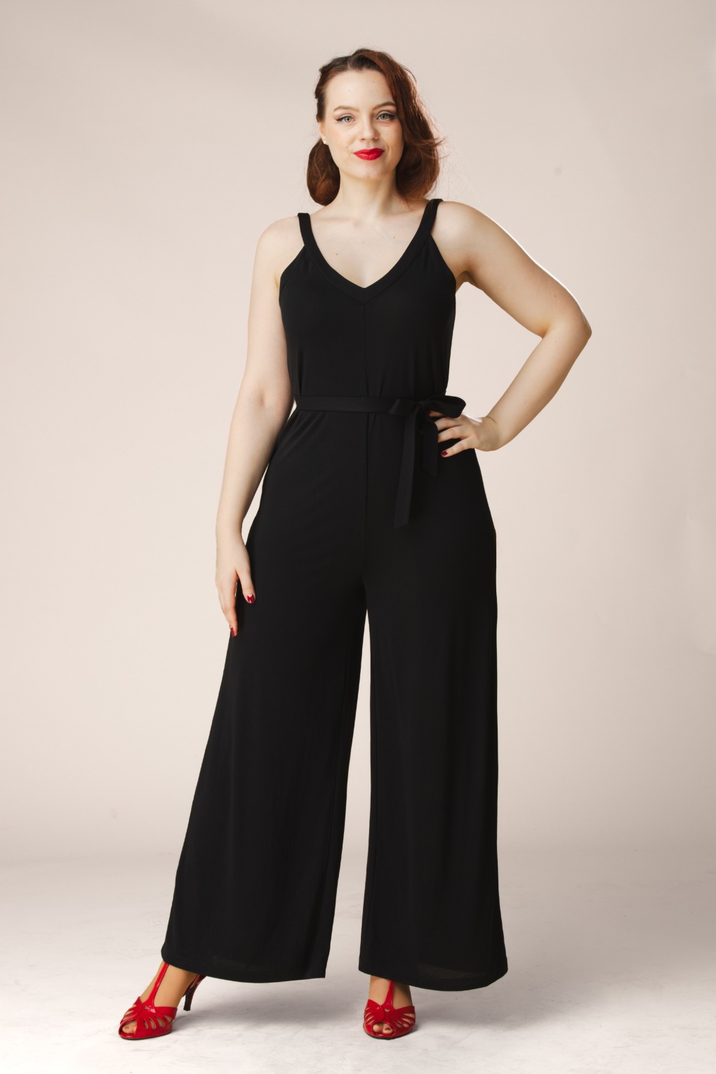 Mandy Strap jumpsuit in zwart