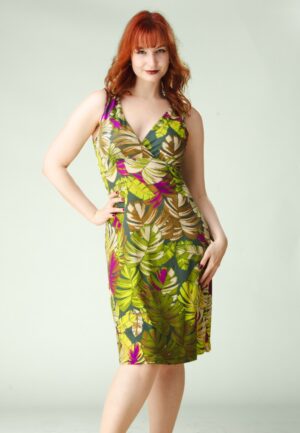 Leafy Delight jurk in multi