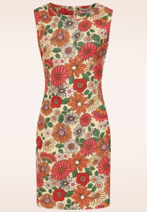 Topvintage exclusive ~ Lulu Floral jurk in groen en multi