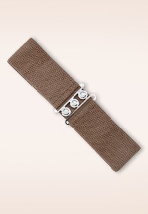 Lauren Vintage Stretch riem in lichtbruin