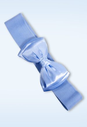 Bella Bow riem in korenbloemblauw