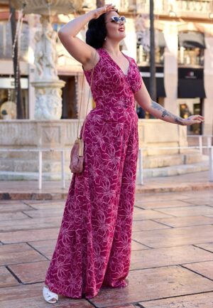 Eloane Mai jumpsuit in fuchsia floral