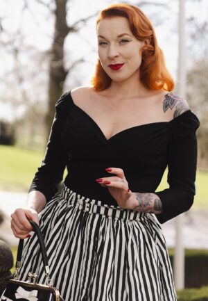 Dixie Plain top in zwart