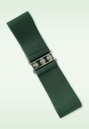 Lauren Vintage stretch riem in dennengroen